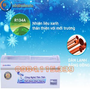 tủ đông nắp kính cong Alaska SD-601B 600 lít 5
