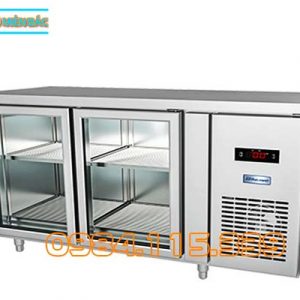 Tủ Bàn Mát Quạt Gió 2 Cánh Mở Kính 1500x750x850-2