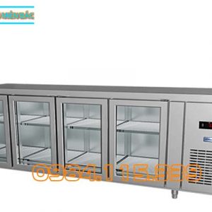 Tủ Bàn Mát Quạt Gió 4 Cánh Mở Kính 2230x600x850-2